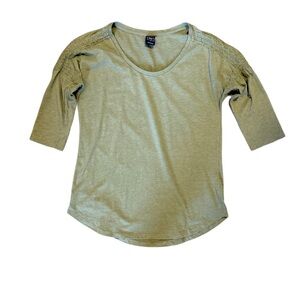 Gap Maternity Drop Shoulder Crochet Style Top